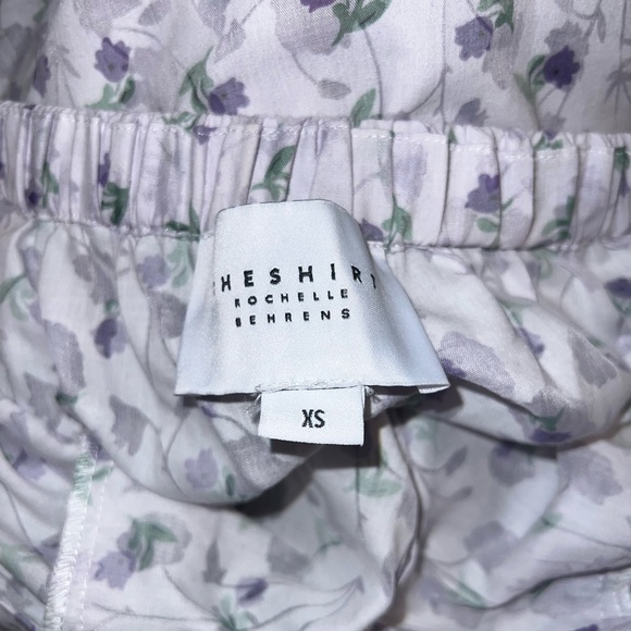The Shirt by Rochelle Behrens. Pale lavender Floral. Size XS - Picture 3 of 4